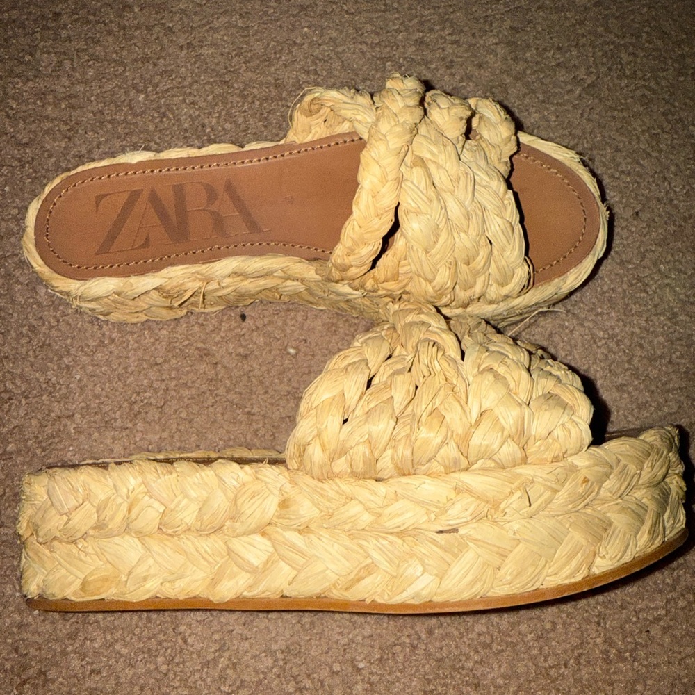 Zara Women's Braided Cream Espadrilles